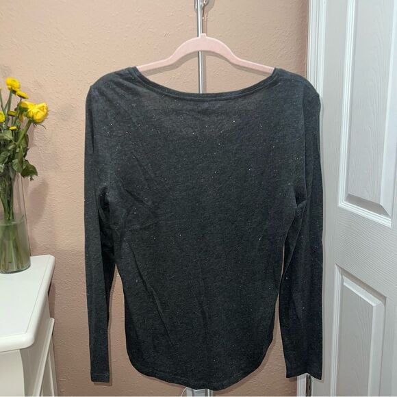 * Ann Taylor Sparkle Long Sleeve Tee - Picture 3 of 4